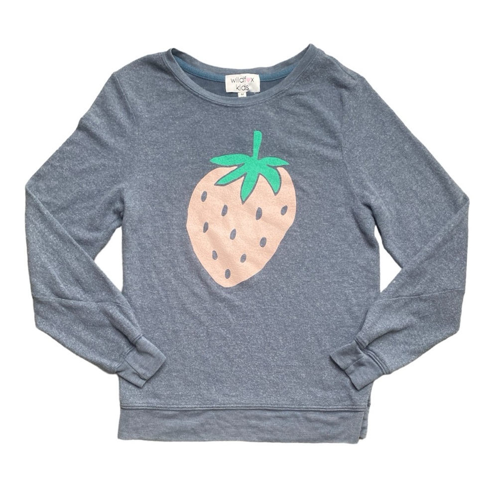 ❌SOLD❌ Wildfox Kids Pink Strawberry Baggy Beach Jumper in Baja Blue NWT